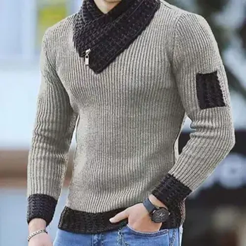 Korean Fashion Autumn Men Casual Vintage Style Sweater Wool Turtleneck Oversize 2023 Winter Men Warm Cotton Pullover Sweater