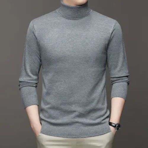 Gizonezkoen jertse epela eta erosoa mahuka luzeko jertsea Turtleneck Gizonezko arropa