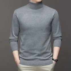 I-Sweater Yamadoda Efudumele futhi Ekhululekile I-Sleeve Sleeve Pullover Sweater Izingubo Zabesilisa zeTurtleneck