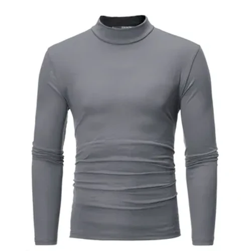 Erkekler Boýnuň esasy bluzkasy Gyş termiki futbolkasy Tekiz eşik pullover Uzyn ýeňli ýokarky ýyly rahat rahat pyşbaganyň içki eşigi