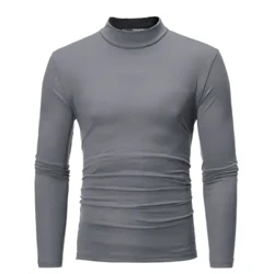 Meeste Mock Neck Basic Pluus Talvine Thermal T-särk Tavaline riietus Pullover Pikkade varrukatega ülaosa Soe Mugav Kilpkaelusega Aluspesu