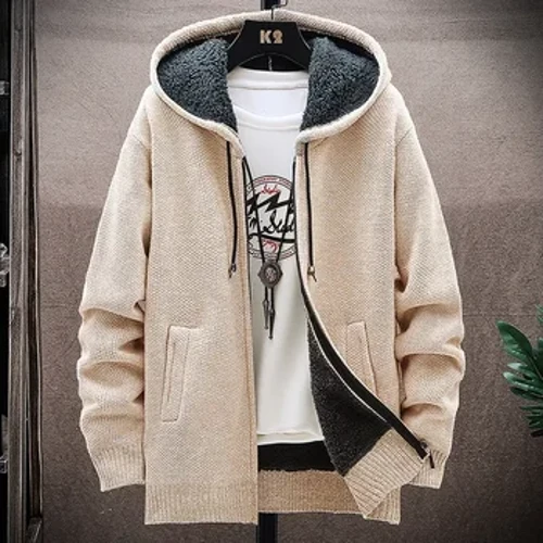 2023ko udazkena eta negua Gizonezkoen moda berrien txanodun jertsea Gizonezkoen Casual Plus polarra loditua Kalitate handiko tamaina handiko jertse epela