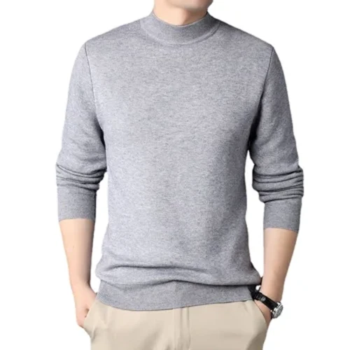 Pulover tricotat de culoare solidă pentru bărbați clasic Moda pentru tineret Casual Topuri confortabile Îmbrăcăminte pentru bărbați