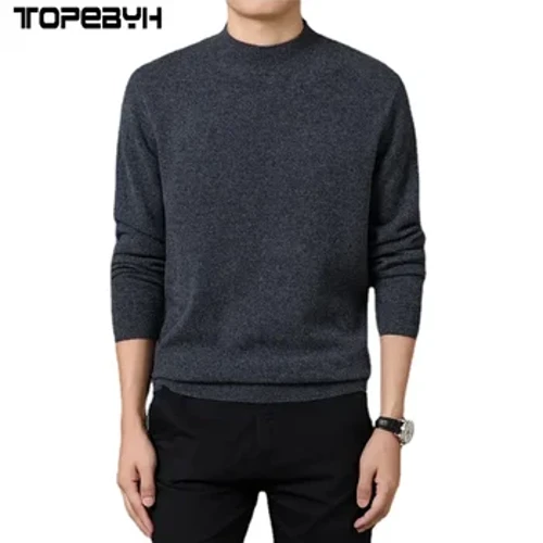 2023 Herrenpullover Warmer und bequemer Langarmpullover Rollkragenpullover Herrenkleidung Strickoberteile