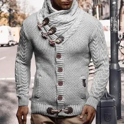 Áo Len Nam Thời Trang Dài Tay Dạo Phố Đan Siêu Mềm Áo Len Cổ Cao Áo Len Cardigan