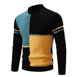 Männer Nei Hierscht a Wanter Casual Warm Neck Pullover Stréckpullover Tops Männer Kleeder