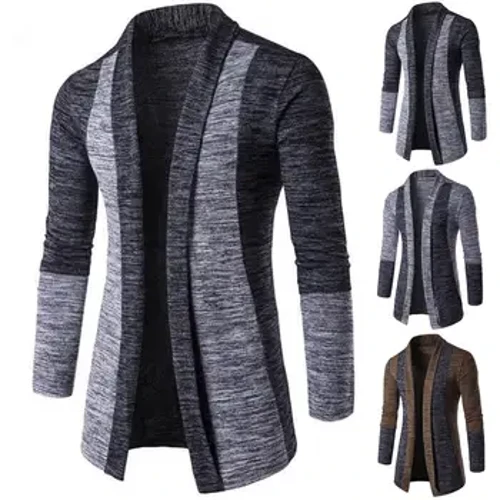 Светр чоловіче пальто печворк трикотажний кардиган з довгим рукавом Slim Fit ретро верхнього одягу