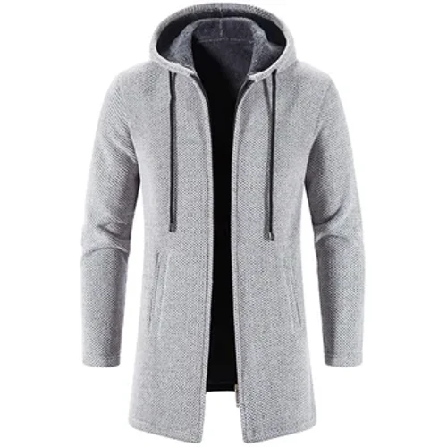 Jaket Sweater Pria Musim Gugur Musim Dingin Anyar Ritsleting Anget Panas Sedheng Cardigan Sweater Pria Rajut Kasual Sweatercoat Pakaian pria