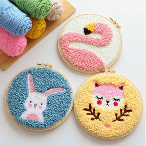 Punch Poke Needle Vez Set Božićna slatka dječja djeca Smiješna Easy DIY Play Set za rukotvorine za početnike Poklon za uređenje doma Djed Božićnjak