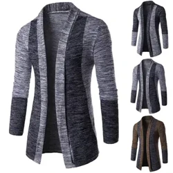 Sweater ceket patchwork erkekler örgü uzun kollu ince fit dropshipping retro slim fit tout goar