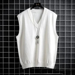 Fest siwmper yr Hydref a'r Gaeaf, Côt Waist Achlysurol Gwyn Rhydd Lliw Solid Tenau Waistcoat Waistcoat Achlysurol