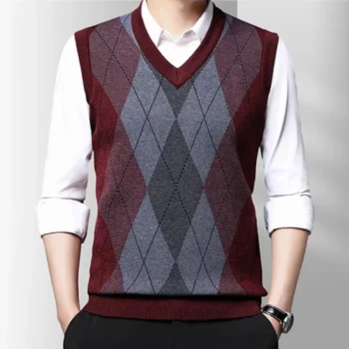 Herren, verdickter, lässiger Pullover, Tanktop, Herbst und Winter, warme Herrenweste