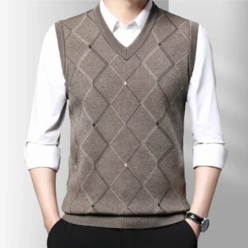 Pull épais décontracté pour hommes, débardeur chaud pour hommes, automne et hiver
