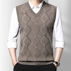 Förtjockad Casual Sweater Linne Herr Höst och Vinter Varm Herrväst