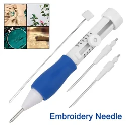 Instrumente de cusut de tricotat pentru bricolaj Set de instrumente de cusut pentru cusut cu ac magic de broderie Kit de ac cu pumn de broderie Kit de țesut