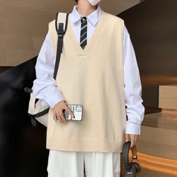 Áo Len Vest Nam Cổ Chữ V Chắc Chắn Giải Trí Rời Tất Cả Trận Đấu Dạo Phố Không Tay Áo Len Nam Dệt Kim Phong Cách Hàn Quốc Áo B239