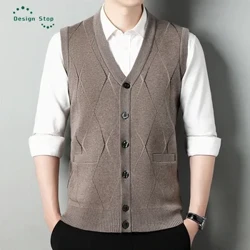 Giacca da uomo per il tempo libero, maglione ispessito, casual elegante, autunno e inverno