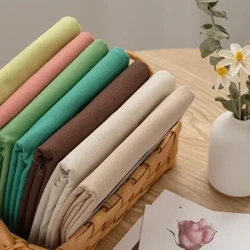 Fest Faarf Linnen Koteng Stoff Fir Nadel Broderie Patchwork Nähen Textilien Kleeder DIY Handgemaach Broderie Spezial Stoff