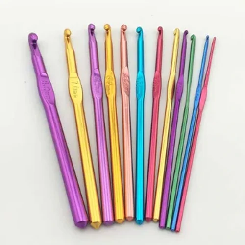 1 бр. Шевна игла Алуминиева сплав Куки за плетене на една кука Игли Плетива Weave Craft Шевни инструменти Игли за плетене 2 mm 3 mm 4 mm 5 mm 6 mm 7 mm