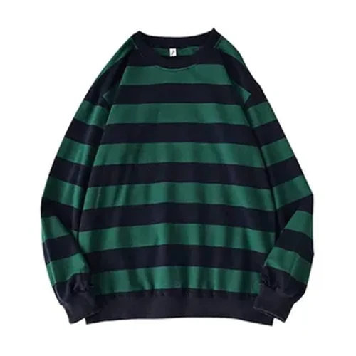 Vintage Knitted Sweater Lalaki Babae Harajuku Casual Cotton Pullover Tate Langdon Sweater Parehong Estilo Berde Striped Tops 2023 Autumn