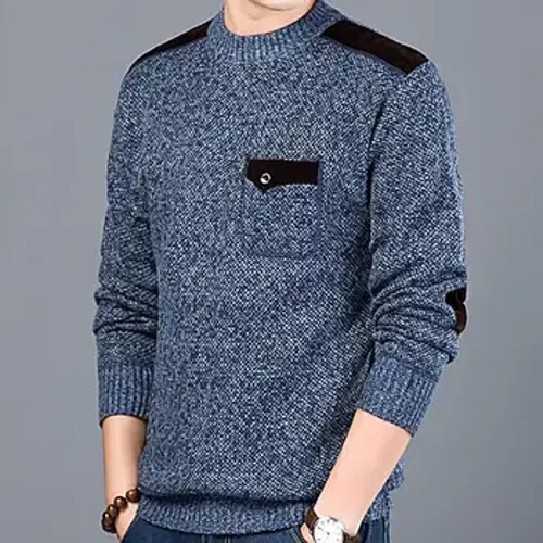 Moda Marka Kazak Erkek Kazak Çizgili Slim Fit Süveter Örme Yün Kore Tarzı Kış Kazak Erkekler Kış Kazak