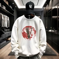 Güýz erkekleriň köýnekli koreý tötänleýin 3D zolakly uzyn ýeňli futbolka High Street Harajuku moda erkekleriň eşikleri gyzgyn satuw 2024