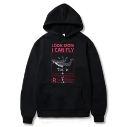 QARA ONAM I CAN FLYFunny Graphics Printed Erkaklar Ayollar Ko'cha kiyimi Hoodie Kapşonli Sweatshirts Pullovers Uniseks Tracksuit Clo