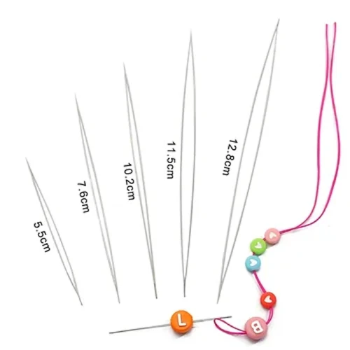 5/6/8Pcs Beading Needles Pins Open Curved Needle for Beads Bracelet DIY Jewelry Making Tools Handmade Beaded Threading Pins
