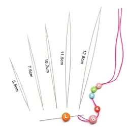 5/6/8Pcs Beading Needles Pins Open Curved Needle for Beads Bracelet DIY Jewelry Making Tools Handmade Beaded Threading Pins