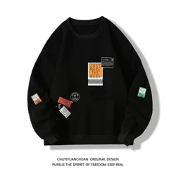 2024 Ama-Sweatshirts Abesilisa Anemikhono emide Avamile Aphrinta Imfashini Nsuku Zonke I-O-Neck Pullover Usayizi Omkhulu Ama-Sweatshirt Abesilisa Axegayo