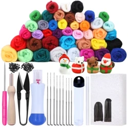 MIUSIE Multicolor Needle Kit Vyombo vya Kunyunyua vya Pamba ya Kuchapisha Sindano Iliyotengenezwa kwa Mikono na Kifurushi cha Vifaa vya Kugusa Vitambaa.