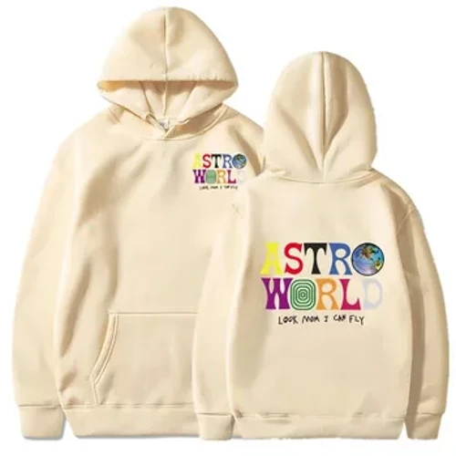 Travis Scott Hoodies Män Look Mamma I Can Fly Brevtryckta tröjor Dammode ASTROWORLD Huvtröja Fritidskläder Sportkläder