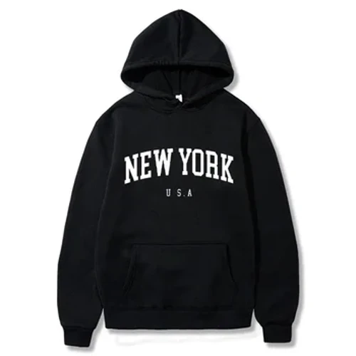 Erkekler Kadınlar New York ABD Şehir Kapüşonlular Moda Mektup Baskılı Grafik Tişörtü Gevşek Rahat Harajuku Kapşonlu Kazak Spor Giyim
