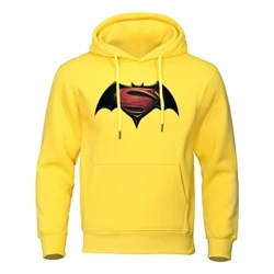 Hoodies s uzorkom na šišmišima Muškarci Ležerna udobna majica s kapuljačom Opuštena runo Hip hop odjeća Modni puloveri Ulična odjeća Muškarci