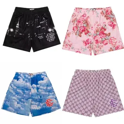 Ny sommer Eric Emanuel EE Basic Mesh Short Classic Floral Printed Gym Shorts Men's Gym Basketball Sports Beach Shorts