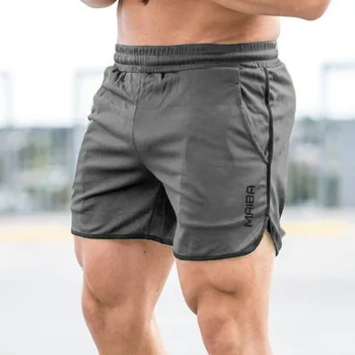 Nova aptidão respirável esportes shorts correndo calças de secagem rápida verão magro treinamento trimestre calças 2023