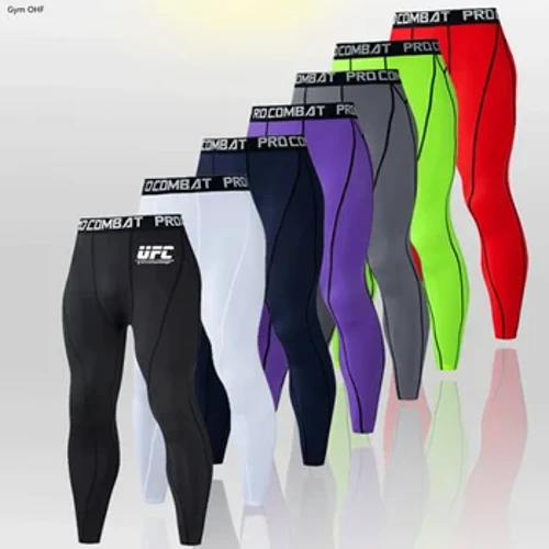 Koşu Spor Şort Erkekler Yaz Gym Fitness Vücut Geliştirme Hızlı Kuru Erkekler Sıkıştırma Legging Pantolon Koşu Dipleri Boks Eğitimi