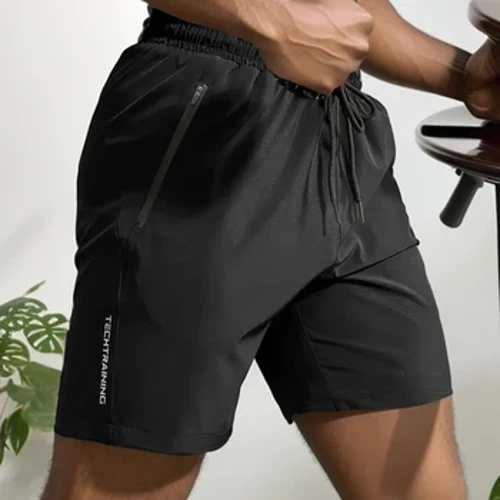 Quần short nam thể thao, thể dục, đạp xe, quần short đi bộ đường dài ngoài trời, chạy nhanh khô, mát mẻ, thoáng khí, thấm mồ hôi và micro