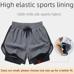 Męskie spodenki sportowe w stylu amerykańskim, odporne na ekspozycję, dwuczęściowe spodenki treningowe Illusion, codzienna koszykówka, wypoczynek