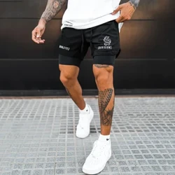 2024 Mới 2 TRONG 1 Thể Thao Chạy Bộ Quần Short Thoáng Khí Nam Hai Tầng Chạy Bộ Nhanh Khô Quần Short Tập Gym Tập Thể Dục Quần Short Nam