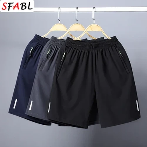 Quick DRY Breathable Men กางเกงขาสั้นฟิตเนสยืดหยุ่น Joggers กางเกงขาสั้นฤดูร้อนออกกำลังกายกีฬากางเกงขาสั้นผู้ชายด้านล่าง