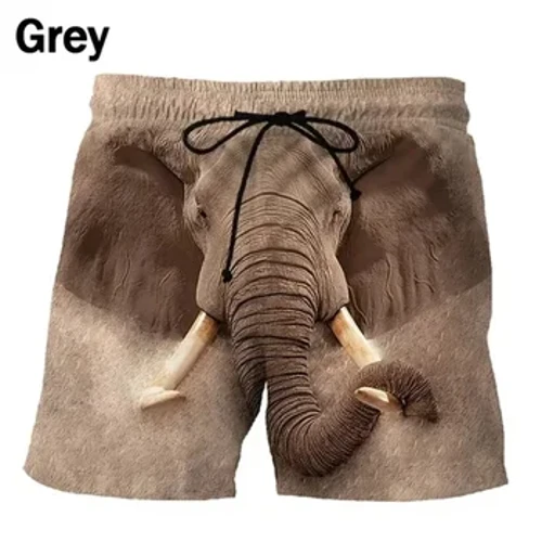 Mới Hình Thú Ngộ nghĩnh Đồ Họa Quần Short Đi Biển Thị Giác Khuếch Đại Cho Nam 3D In Hình Lướt Ván Quần Short Đi Biển Thường Ngày Thân Cây Khô Nhanh