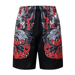 Plážové šortky Chinese Dragon Graphic Kalhoty Pánské 3D tištěné šortky na surfování Letní Havaj Plavky Plavky Cool Ledové šortky