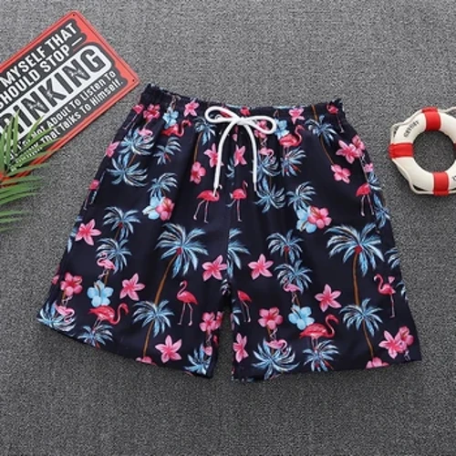 Thoáng Mát Quần Short Nam Hạc In Hình Phong Cách Nhiệt Đới Mùa Hè Hawaii Lướt Sóng Ban Quần Short Kỳ Nghỉ Bơi Quần Âu