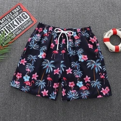 Gizonezkoen galtza motzak Flamingo Inprimatua Estilo tropikala Udan Hawaii Hondartza Surf Taula Prakak Oporretako Igeriketa Galtza Prakak Casual