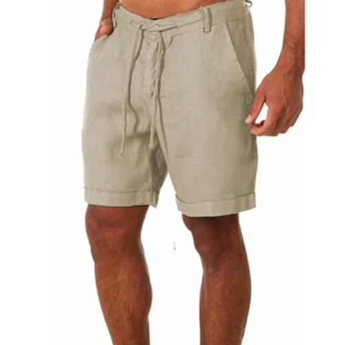 KB 2022 Mới Nam Vải Lanh Cotton Quần Short Quần Nam Mùa Hè Thoáng Khí Màu Vải Lanh Quần Thể Dục Dạo Phố S-4XL