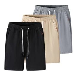 Shorts Línéadaigh Samhraidh Fir Shorts Corr Trunks Aclaíochta Trá Shorts Fear Breathable 100% Bríste Gearr Cotton