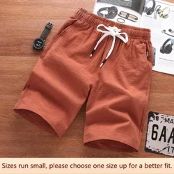 Nam Mùa Hè Hợp Thời Trang Quần Short Quần Lớn Thể Thao 5 Điểm Giày Đi Biển Vải Lanh Cotton Phiên Bản Mỏng Năm Điểm Quần