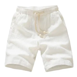 Galtza labur berriak Gizonezko udako hondartzarako galtza motzak Moda estiloak Gizonezkoen galtza motzak Kalitate handiko transpiragarriak kotoizko lihozko galtza motzak casual M-5XL