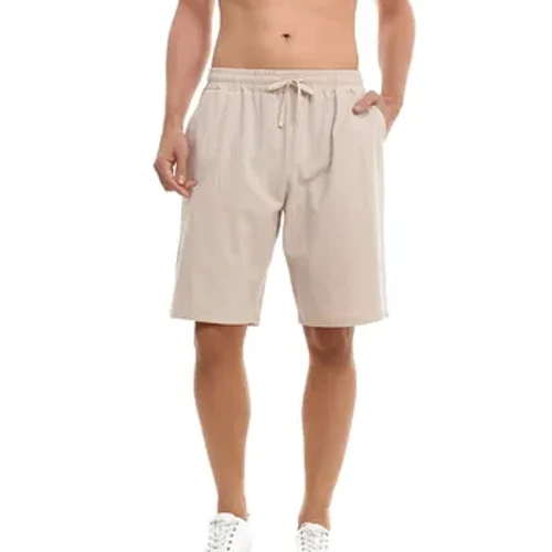 Bríste Línéadaigh Cadáis na bhFear Nua Pants Fireann Samhraidh Bríste Línéadaigh Dath Soladach Breathable Aclaíochta Éadaí sráide